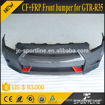 JC Sportline Carbon fiber Grill frame FRP Front Bumper for NISSA N GTR-R35 N Style 09-15